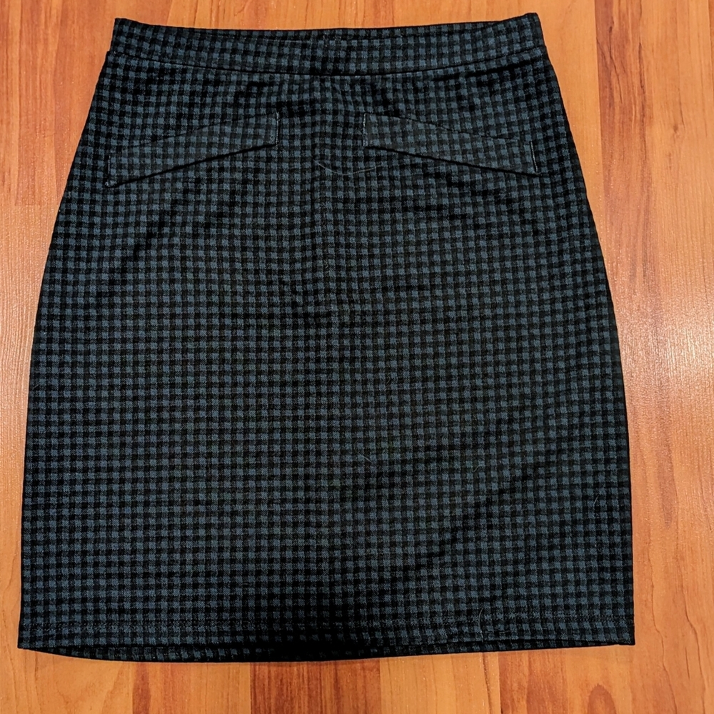 Rachel Dark Green Plaid Miniskirt - Size Small